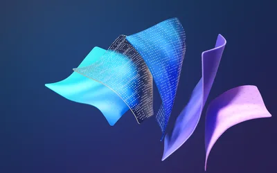 Windows 11 Layered Dreams in Blue and Purple - free abstract wallpaper 3840×2400