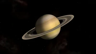 Saturn's Rings in Deep Space - free space wallpaper 5120×2880