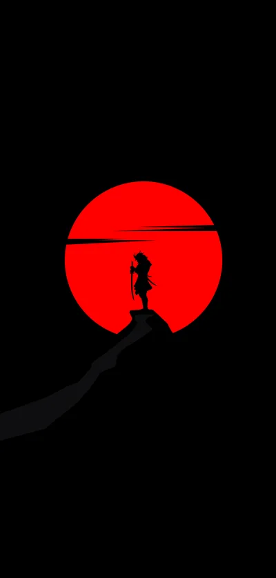 Samurai's Last Stand Under the Crimson Sun - free dark wallpaper 4082×8556