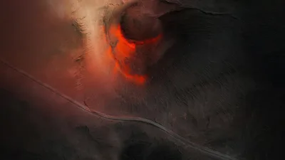 Volcanic Lava Flow Over Icelandic Terrain - free photography wallpaper 5120×2880