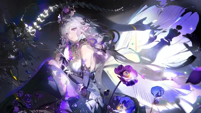 Castorice's Purple Enigma - Honkai Star Rail - free anime wallpaper 7680×4320