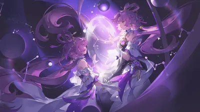 Cosmic Destiny: Fu Xuan's Purple Ascension - free anime wallpaper 5120×2880