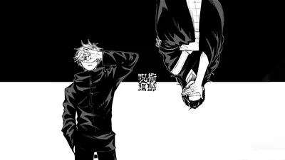 Gojo and Geto: Monochrome Contrast - free dark wallpaper 5120×2880