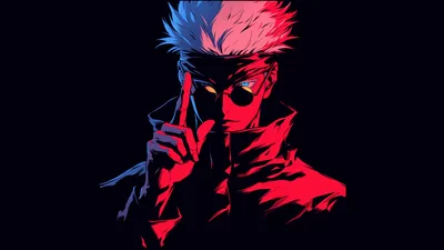 Satoru Gojo Red Aesthetic AMOLED Wallpaper - free dark wallpaper 5120×2880