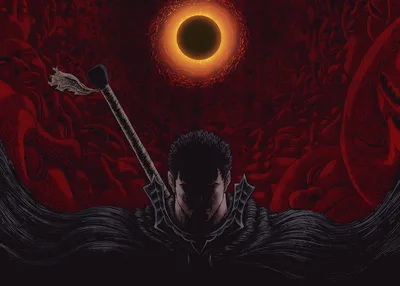 Guts' Eclipse - Dragon Slayer's Dark Ascension - free anime wallpaper 5120×3657