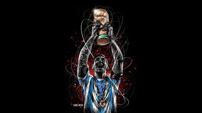 Messi's Glory: World Cup 2022 Champion - free dark wallpaper 5120×2880
