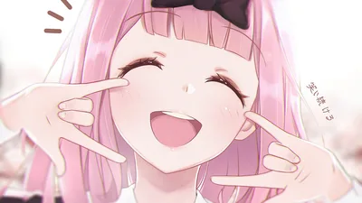 Chika's Joyful Pink Moments - free anime wallpaper 3840×2160