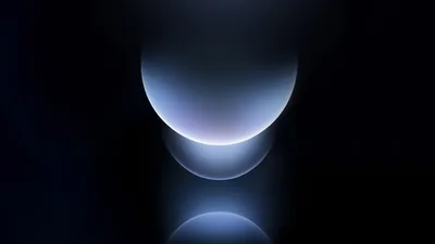 Blue Spheres in Ethereal Gradient Darkness - free abstract wallpaper 5120×2880