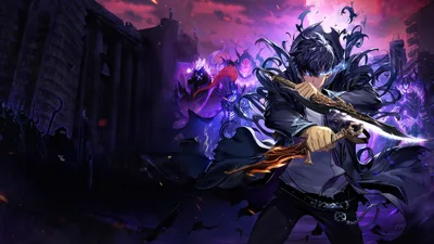 Shadow Ascension: Sung Jinwoo's Dark Power - free anime wallpaper 3840×2160