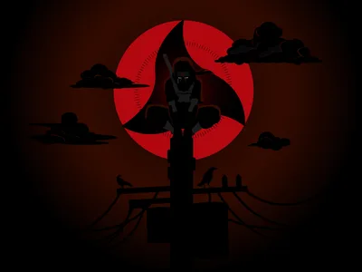 Itachi's Mangekyo Sharingan Rising - free anime wallpaper 10000×7500