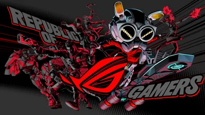 ASUS ROG Republic of Gamers Futuristic Red - free technology wallpaper 5120×2880