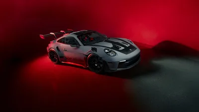 Porsche 911 GT3 RS in Crimson Glory - free cars & vehicles wallpaper 7680×4320