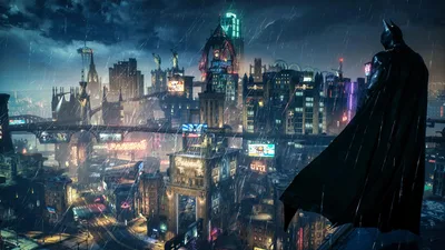Gotham City Nights: Batman's Rainy Vigil - free gaming wallpaper 4096×2304