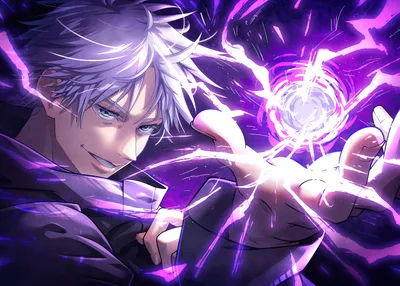 Infinite Purple Power: Satoru Gojo's Cursed Energy - free anime wallpaper 3840×2743