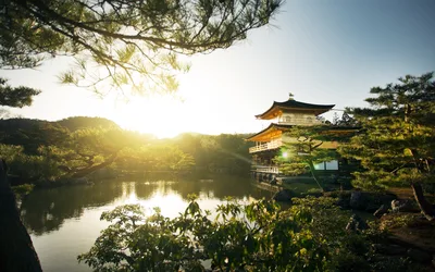 Golden Temple at Sunset, Kyoto - free nature wallpaper 3840×2400