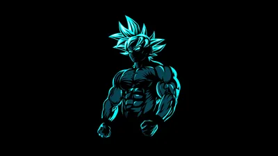 Goku Ultra Instinct Beast Mode AMOLED - free dark wallpaper 5120×2880