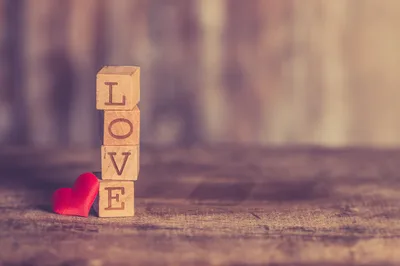 Love Spelled in Wood With Crimson Heart - free kids & cute wallpaper 5456×3632