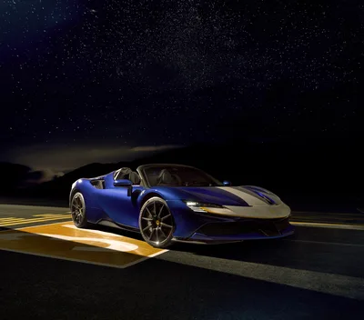 Ferrari SF90 Spider Under Starlit Sky - free cars & vehicles wallpaper 7680×6761