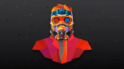 Star-Lord Low Poly Portrait - free movies & tv wallpaper 3840×2160