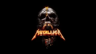 Metallica Skull Fire AMOLED 5K - free dark wallpaper 5120×2880