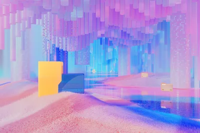 Surreal Digital Folder Landscape - free abstract wallpaper 5120×3413