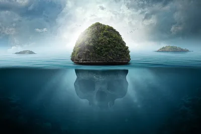 Skull Island: Tropical Depths - free fantasy wallpaper 6000×4000