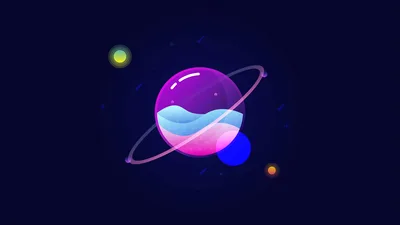 Cosmic Dreams: Planets in Colorful Orbit - free space wallpaper 3840×2160