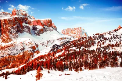 Alpine Winter Splendor in the Dolomites - free nature wallpaper 6000×4000