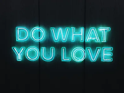 Neon Glow: Do What You Love - free dark wallpaper 3246×2441