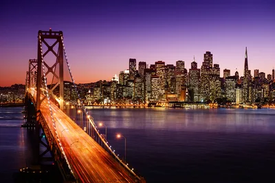 Golden Gate Bridge San Francisco Twilight Skyline - free city & urban wallpaper 7360×4912