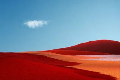 Rolling Red Fields Under Clear Blue Sky - free nature wallpaper 3840×2560