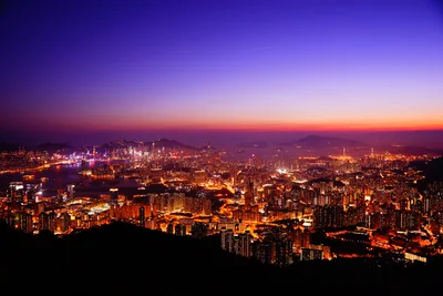 Hong Kong's Golden Dusk Skyline - free nature wallpaper 6000×4000