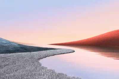 Serene Grassland Lake at Sunrise - free nature wallpaper 3800×2533