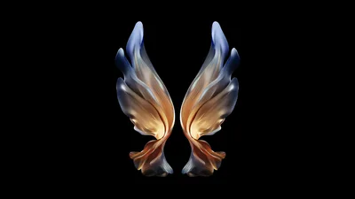 Celestial Wings Galaxy Fold 5K AMOLED - free abstract wallpaper 5120×2880