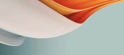 Fluid Waves of Orange and Teal - free abstract wallpaper 4800×2160