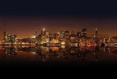 Golden Skyline: San Francisco's Glowing Reflection - free city & urban wallpaper 4158×2806
