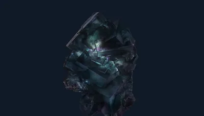 Fluorite Mirage: Dark Crystal Dreams - free abstract wallpaper 5800×3291