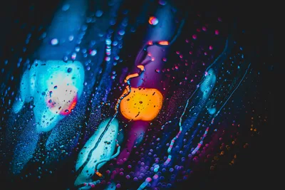 Neon Rain On Glass: Bokeh Lights in Motion - free photography wallpaper 6000×4000