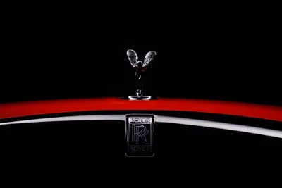 Rolls-Royce Dawn Black Badge Spirit of Ecstasy - free dark wallpaper 9504×6336