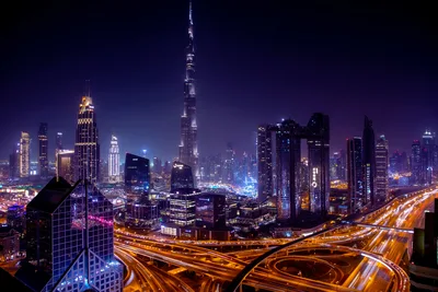 Dubai Skyline at Twilight: Burj Khalifa Glows - free city & urban wallpaper 6679×4452