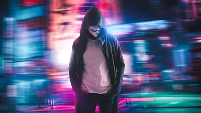 Neon Shadow: Urban Anonymity in Light - free photography wallpaper 4896×2754
