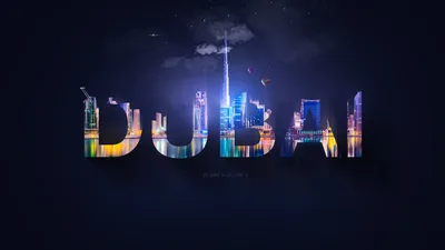 Dubai Nights: City Lights Typography - free city & urban wallpaper 3840×2160
