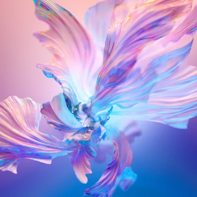 Ethereal Petals in Motion - free abstract wallpaper 3840×3840