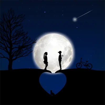 Moonlit Love Under the Stars - free kids & cute wallpaper 3930×3930