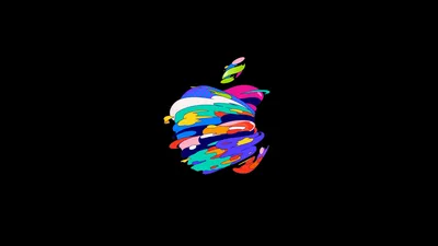 Vibrant Apple Pop Art on Black AMOLED - free technology wallpaper 5120×2880