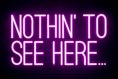 Neon Mystery: Nothing To See Here - free dark wallpaper 5685×3830