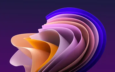 Layered Dreams: Abstract Purple Waves - free abstract wallpaper 3840×2400