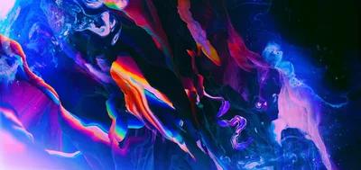 Neon Digital Dreams: Abstract Paranoid Visions - free abstract wallpaper 8107×3840