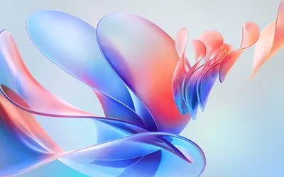 Flowing Gradient Waves Abstract 3D Art - free abstract wallpaper 8000×5000
