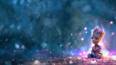 Baby Groot's Enchanted Garden - free kids & cute wallpaper 3840×2160